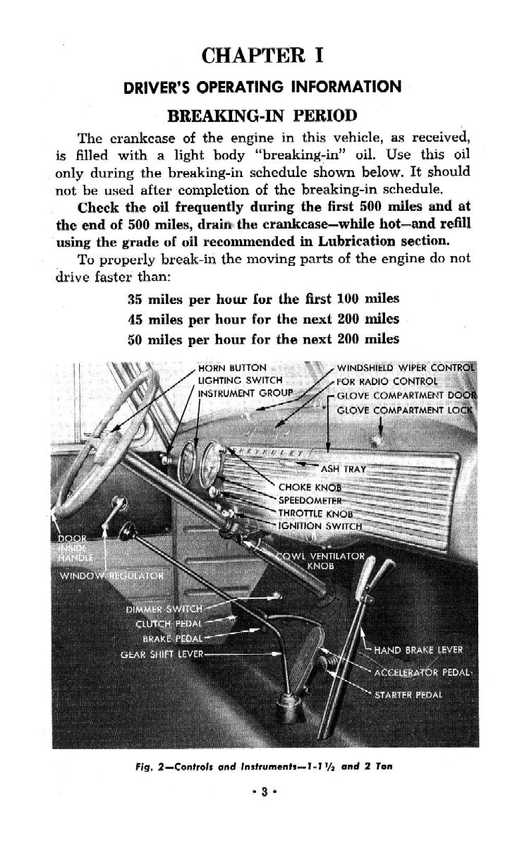 1951 Chevrolet Trucks Operators Manual Page 101